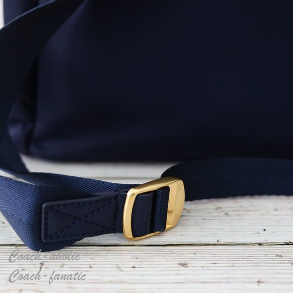 NWT Tory Burch Ella Logo Dual Zip Compartment Nylon Backpack in Tory Navy - Picture 6 of 11